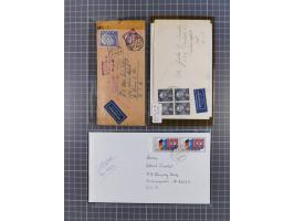 1949/94, fast 40 Briefe und Karten mit Schwerpunkt bei den Posthorn- und Heuss-Frankaturen. Dabei interessante Luftpost-Frank