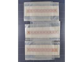 1876, Freimarken 2 ½ P. / 20 Pfg., Zehnerstreifen, postfrisch, 20 Exemplare, teils mit unterschiedlichen Randdrucken (Mi.-Nr.