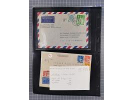1948/49, ca. 80 Briefe,Karten und Ganzsachen mit Bauten-Frankaturen, dabei oft Auslandspost mit vielen Luftpost-Frankaturen i
