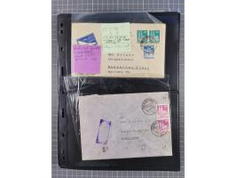 1948/49, ca. 80 Briefe,Karten und Ganzsachen mit Bauten-Frankaturen, dabei oft Auslandspost mit vielen Luftpost-Frankaturen i