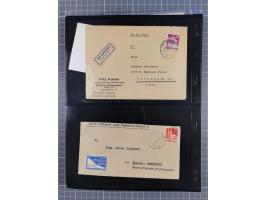 1948/49, ca. 80 Briefe,Karten und Ganzsachen mit Bauten-Frankaturen, dabei oft Auslandspost mit vielen Luftpost-Frankaturen i
