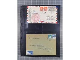 1948/49, ca. 80 Briefe,Karten und Ganzsachen mit Bauten-Frankaturen, dabei oft Auslandspost mit vielen Luftpost-Frankaturen i