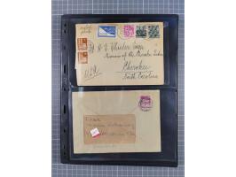 1948/49, ca. 80 Briefe,Karten und Ganzsachen mit Bauten-Frankaturen, dabei oft Auslandspost mit vielen Luftpost-Frankaturen i