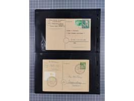 1948/49, ca. 80 Briefe,Karten und Ganzsachen mit Bauten-Frankaturen, dabei oft Auslandspost mit vielen Luftpost-Frankaturen i