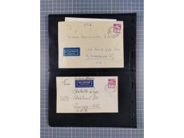 1948/49, ca. 80 Briefe,Karten und Ganzsachen mit Bauten-Frankaturen, dabei oft Auslandspost mit vielen Luftpost-Frankaturen i