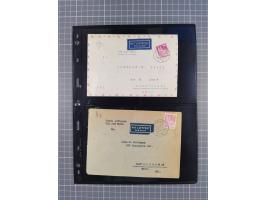 1948/49, ca. 80 Briefe,Karten und Ganzsachen mit Bauten-Frankaturen, dabei oft Auslandspost mit vielen Luftpost-Frankaturen i
