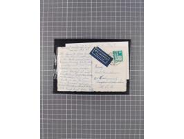 1948/49, ca. 80 Briefe,Karten und Ganzsachen mit Bauten-Frankaturen, dabei oft Auslandspost mit vielen Luftpost-Frankaturen i