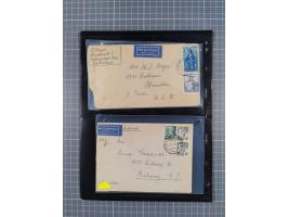 1946/49, fast 30 Briefe und Karten mit Schwerpunkt bei den Luftpost-Briefen in die USA. Dabei unterschiedliche Frankaturen mi