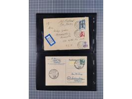 1946/49, fast 30 Briefe und Karten mit Schwerpunkt bei den Luftpost-Briefen in die USA. Dabei unterschiedliche Frankaturen mi