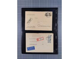 1946/49, fast 30 Briefe und Karten mit Schwerpunkt bei den Luftpost-Briefen in die USA. Dabei unterschiedliche Frankaturen mi