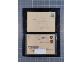 1946/49, fast 30 Briefe und Karten mit Schwerpunkt bei den Luftpost-Briefen in die USA. Dabei unterschiedliche Frankaturen mi