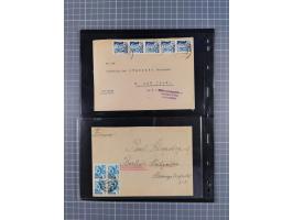 1946/49, fast 30 Briefe und Karten mit Schwerpunkt bei den Luftpost-Briefen in die USA. Dabei unterschiedliche Frankaturen mi
