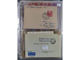 1946/90, interessante Sammlung “Luftpost” in Berlin mit frühen Erstflügen von und nach Berlin, Luftpost der Alliierten und we