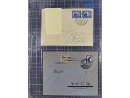 1930/60 (ca.), diverse Briefe und Karten aus bzw. nach Berlin, etwas Ausland, Zensuren usw., meist aus dem Bedarf. Dazu lose 