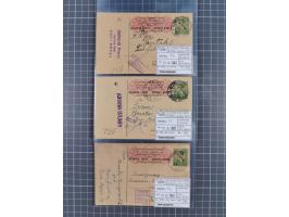 1941/44 (ca.), rund 70 Briefe, Karten und Ganzsachen (teilweise gelocht) fast ausschließlich Bedarfspost mit Einschreiben, Ze