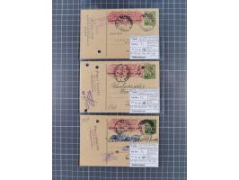 1941/44 (ca.), rund 70 Briefe, Karten und Ganzsachen (teilweise gelocht) fast ausschließlich Bedarfspost mit Einschreiben, Ze