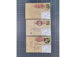 1941/44 (ca.), rund 70 Briefe, Karten und Ganzsachen (teilweise gelocht) fast ausschließlich Bedarfspost mit Einschreiben, Ze