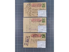 1941/44 (ca.), rund 70 Briefe, Karten und Ganzsachen (teilweise gelocht) fast ausschließlich Bedarfspost mit Einschreiben, Ze