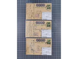 1941/44 (ca.), rund 70 Briefe, Karten und Ganzsachen (teilweise gelocht) fast ausschließlich Bedarfspost mit Einschreiben, Ze