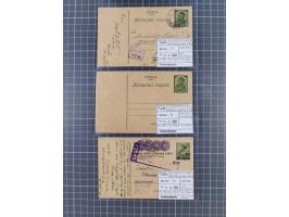 1941/44 (ca.), rund 70 Briefe, Karten und Ganzsachen (teilweise gelocht) fast ausschließlich Bedarfspost mit Einschreiben, Ze