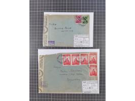 1941/44 (ca.), rund 70 Briefe, Karten und Ganzsachen (teilweise gelocht) fast ausschließlich Bedarfspost mit Einschreiben, Ze