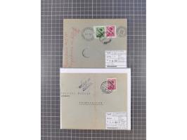 1941/44 (ca.), rund 70 Briefe, Karten und Ganzsachen (teilweise gelocht) fast ausschließlich Bedarfspost mit Einschreiben, Ze