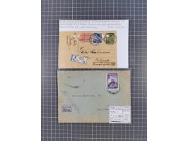 1941/44 (ca.), rund 70 Briefe, Karten und Ganzsachen (teilweise gelocht) fast ausschließlich Bedarfspost mit Einschreiben, Ze