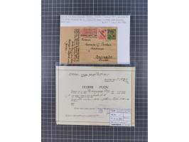 1941/44 (ca.), rund 70 Briefe, Karten und Ganzsachen (teilweise gelocht) fast ausschließlich Bedarfspost mit Einschreiben, Ze