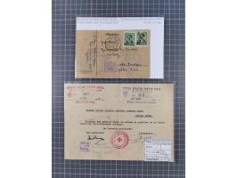 1941/44 (ca.), rund 70 Briefe, Karten und Ganzsachen (teilweise gelocht) fast ausschließlich Bedarfspost mit Einschreiben, Ze