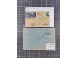 1941/44 (ca.), rund 70 Briefe, Karten und Ganzsachen (teilweise gelocht) fast ausschließlich Bedarfspost mit Einschreiben, Ze