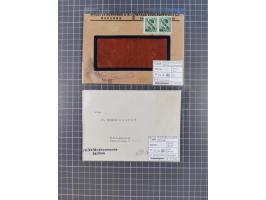 1941/44 (ca.), rund 70 Briefe, Karten und Ganzsachen (teilweise gelocht) fast ausschließlich Bedarfspost mit Einschreiben, Ze