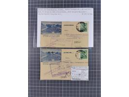 1941/44 (ca.), rund 70 Briefe, Karten und Ganzsachen (teilweise gelocht) fast ausschließlich Bedarfspost mit Einschreiben, Ze