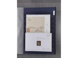 1843/1940 (ca.) kleine Partie im Steckbuch, dabei Brasilien Mi. 1 und Paar Mi. 6, Sperati-Fälschung Zürich 2, Penny Black, Al