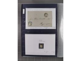 1843/1940 (ca.) kleine Partie im Steckbuch, dabei Brasilien Mi. 1 und Paar Mi. 6, Sperati-Fälschung Zürich 2, Penny Black, Al