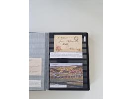 SIGMARINGEN: 1823/2000 (ca.), Heimatssammlung &nbsp;in 14 Steckbüchern, mit einigen hundert Briefen, Karten und Ganzsachen (v