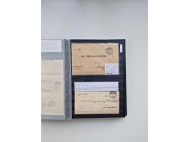 SIGMARINGEN: 1823/2000 (ca.), Heimatssammlung &nbsp;in 14 Steckbüchern, mit einigen hundert Briefen, Karten und Ganzsachen (v