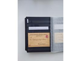 SIGMARINGEN: 1823/2000 (ca.), Heimatssammlung &nbsp;in 14 Steckbüchern, mit einigen hundert Briefen, Karten und Ganzsachen (v