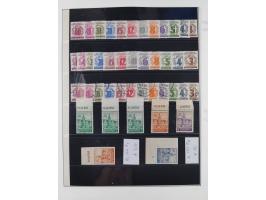 1945/49, meist postfrische gestempelte Sammlung mit einigen signiert Werten bei den Farben und Postmeister-Zähnungen, dabei u