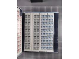 1960/75. postfrische Bogenteile der Dauerserien ab Bedeutende Deutsche, dabei Formnummern und Berlin mit u.a. Mi.-Nr. 246-49 