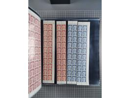 1960/75. postfrische Bogenteile der Dauerserien ab Bedeutende Deutsche, dabei Formnummern und Berlin mit u.a. Mi.-Nr. 246-49 