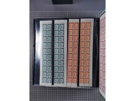 1960/75. postfrische Bogenteile der Dauerserien ab Bedeutende Deutsche, dabei Formnummern und Berlin mit u.a. Mi.-Nr. 246-49 