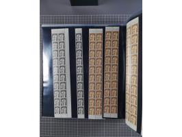 1960/75. postfrische Bogenteile der Dauerserien ab Bedeutende Deutsche, dabei Formnummern und Berlin mit u.a. Mi.-Nr. 246-49 