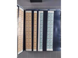 1960/75. postfrische Bogenteile der Dauerserien ab Bedeutende Deutsche, dabei Formnummern und Berlin mit u.a. Mi.-Nr. 246-49 