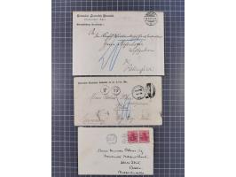 1892/1916, drei Konsulats- bzw. Botschaftsbriefe mit rückseitigem Siegelmarken aus “CINCINATI” auf portopflichtiger Dienstsac