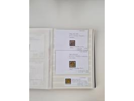 Baden bis Taxis, ungebrauchte und gestempelte Sammlungsbestand, jedes Stück mit ausführlicher Beschriftung auf Karten montier