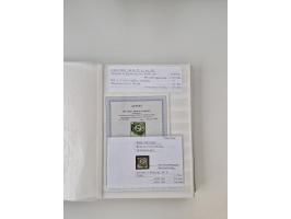 Baden bis Taxis, ungebrauchte und gestempelte Sammlungsbestand, jedes Stück mit ausführlicher Beschriftung auf Karten montier