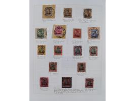 China und Kiautschou, schöne gestempelte Sammlung, jeweils mit Vorläufer-Teil, China mit u.a. Handstempel 5 Pfg. (2x), intere