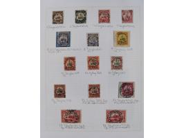 China und Kiautschou, schöne gestempelte Sammlung, jeweils mit Vorläufer-Teil, China mit u.a. Handstempel 5 Pfg. (2x), intere