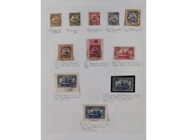 China und Kiautschou, schöne gestempelte Sammlung, jeweils mit Vorläufer-Teil, China mit u.a. Handstempel 5 Pfg. (2x), intere