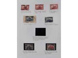 China und Kiautschou, schöne gestempelte Sammlung, jeweils mit Vorläufer-Teil, China mit u.a. Handstempel 5 Pfg. (2x), intere